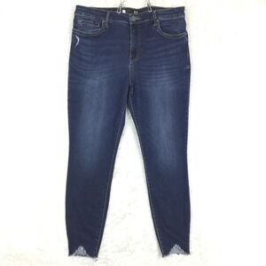 Kut From the Kloth Womens Jeans Skinny Ankle Blue Denim High Rise Dark Wash 14